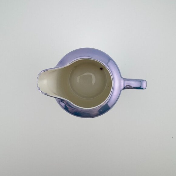 Vintage Noritake Lusterware Hand Painted Creamer Blue Floral Japanese - Picture 5 of 8